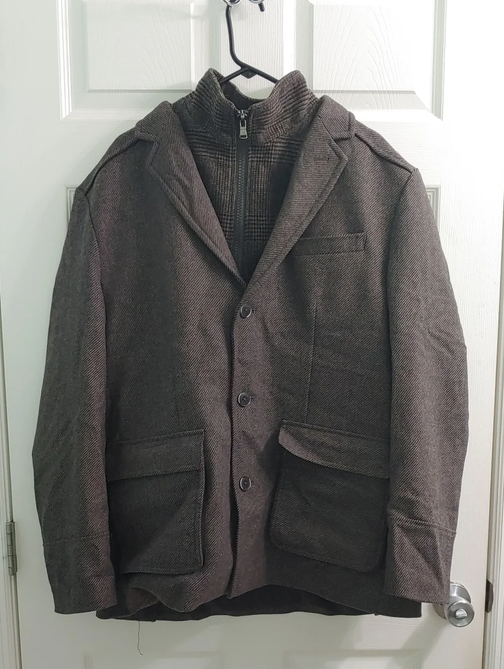 Jos. A. Bank Gray Reserve Coat Gray Wool Blend Layered Sport Men's Size XL